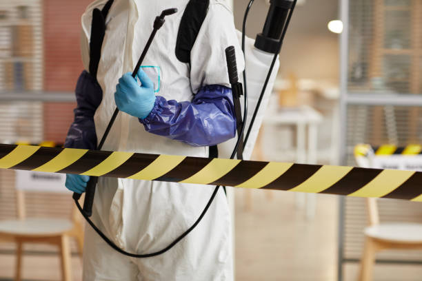 Professional Biohazard Cleanup technician working in Bertram, TX